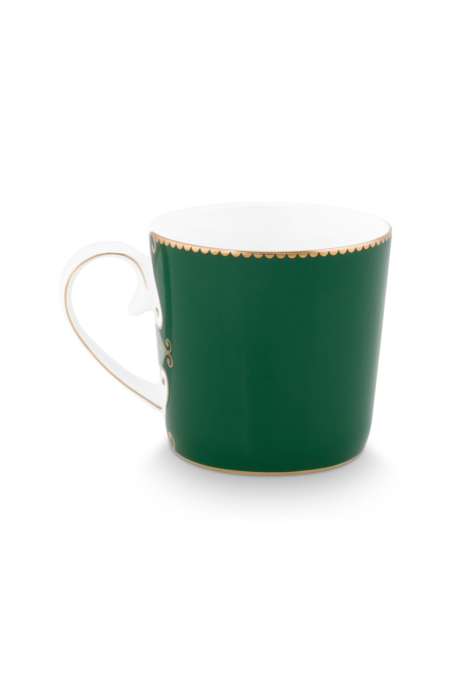 Mug Small Love Birds Medallion Dark Green 150ml