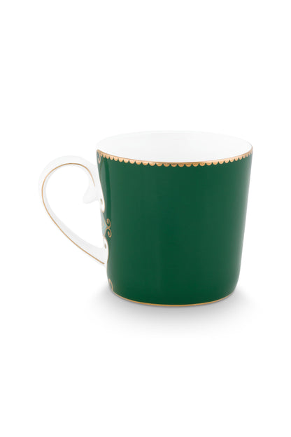 Mug Small Love Birds Medallion Dark Green 150ml