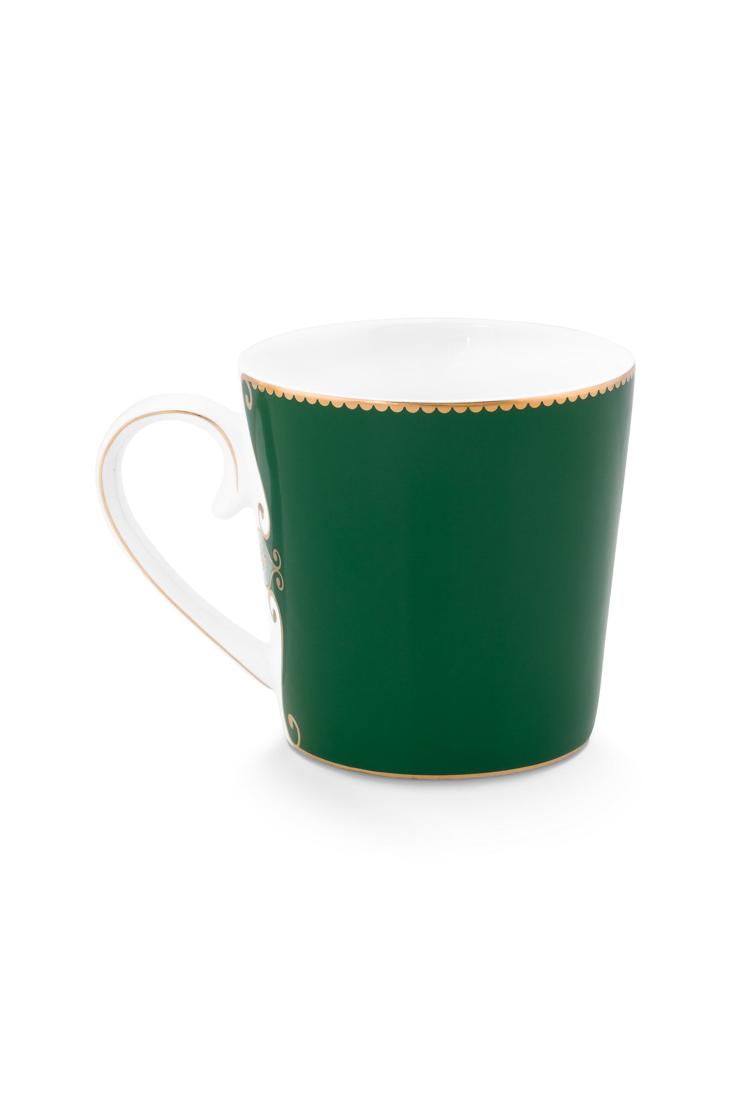 Mug Large Love Birds Medallion Dark Green 250ml