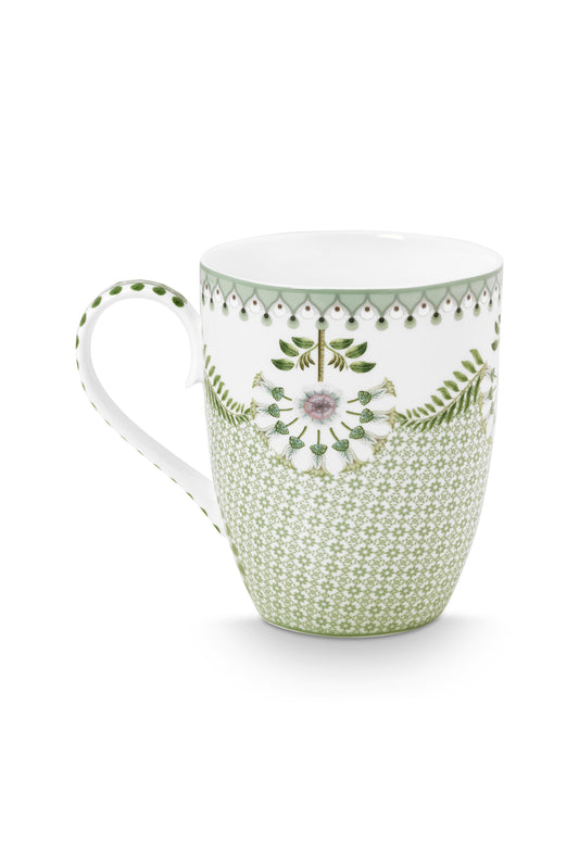 Mug Large Lily & Lotus Tiles Light Green 350ml