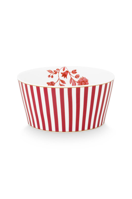 Bowl Royal Stripes Dark Pink 12cm