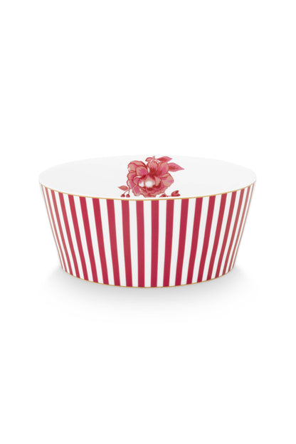 Bowl Royal Stripes Dark Pink 15cm