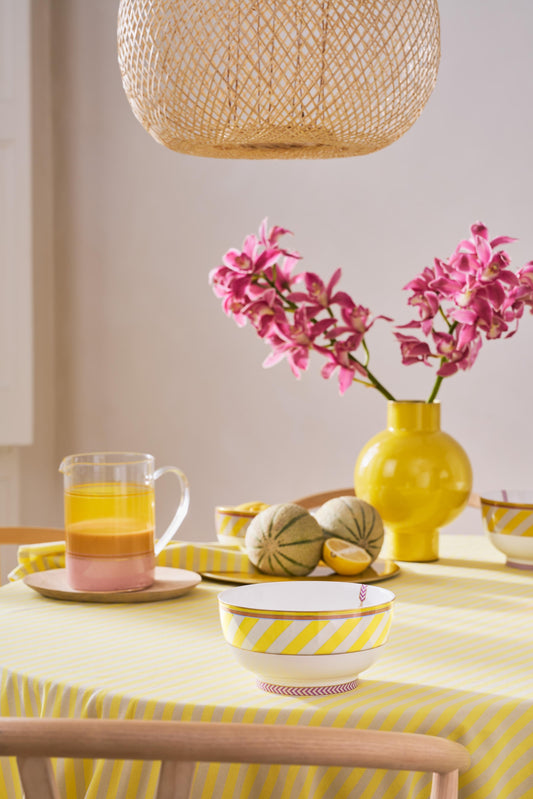 Bowl Pip Chique Stripes Yellow 20.5cm