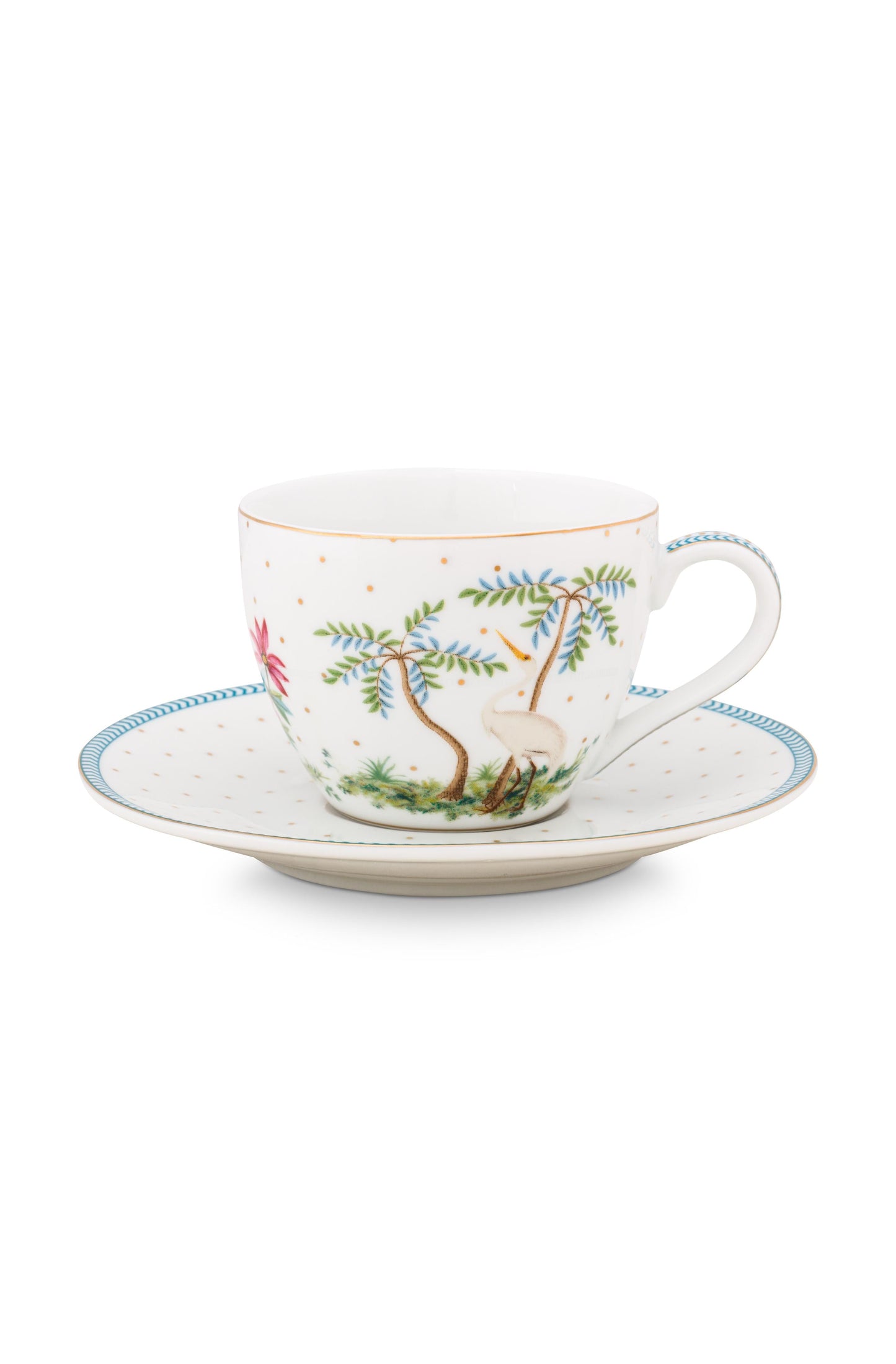 Espresso Cup & Saucer Jolie Dots Gold 120ml
