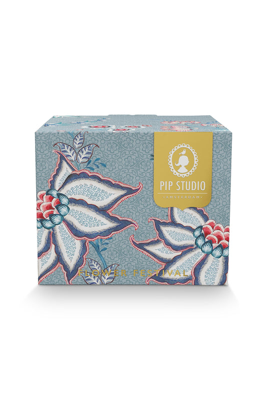 Set/2 Espresso Cups & Saucers Flower Festival Dark Pink 120ml