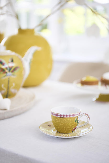 Espresso Cup & Saucer La Majorelle Yellow 120ml