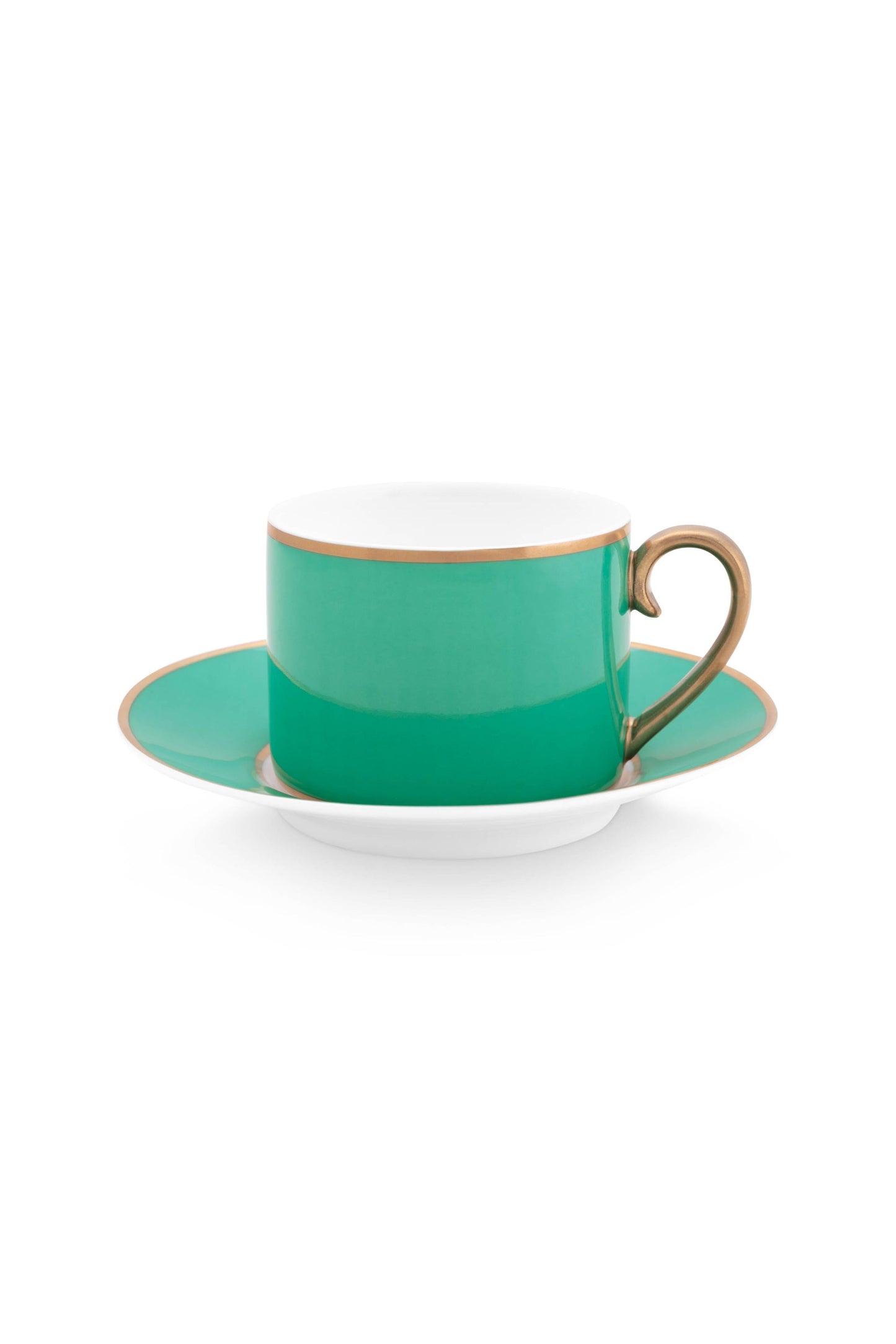 Cup & Saucer Pip Chique Gold-Green 220ml