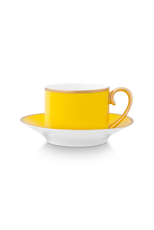 Espresso Cup & Saucer Pip Chique Gold-Yellow 120ml
