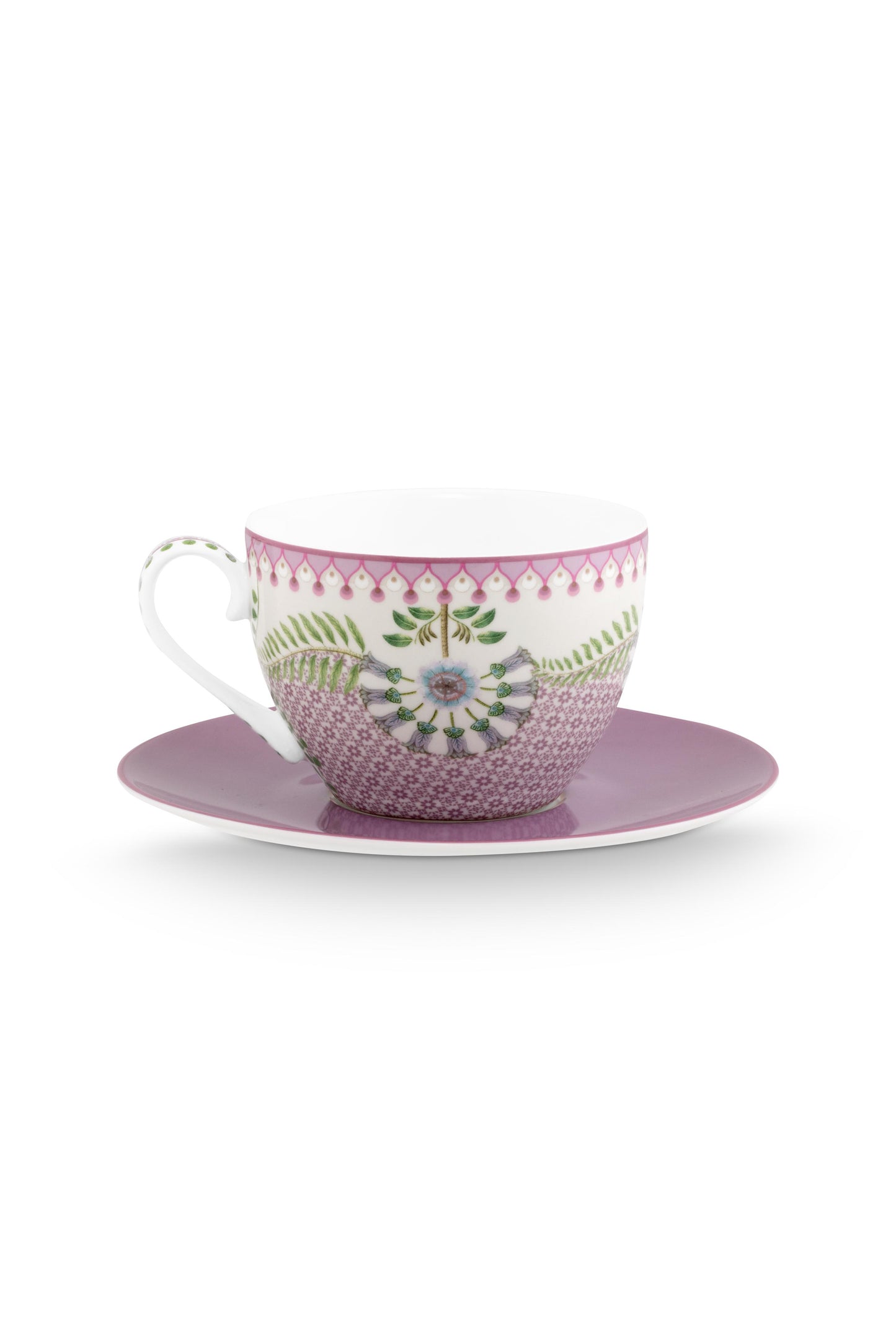 Cup and Saucer Lily & Lotus Tiles Lilac 280ml