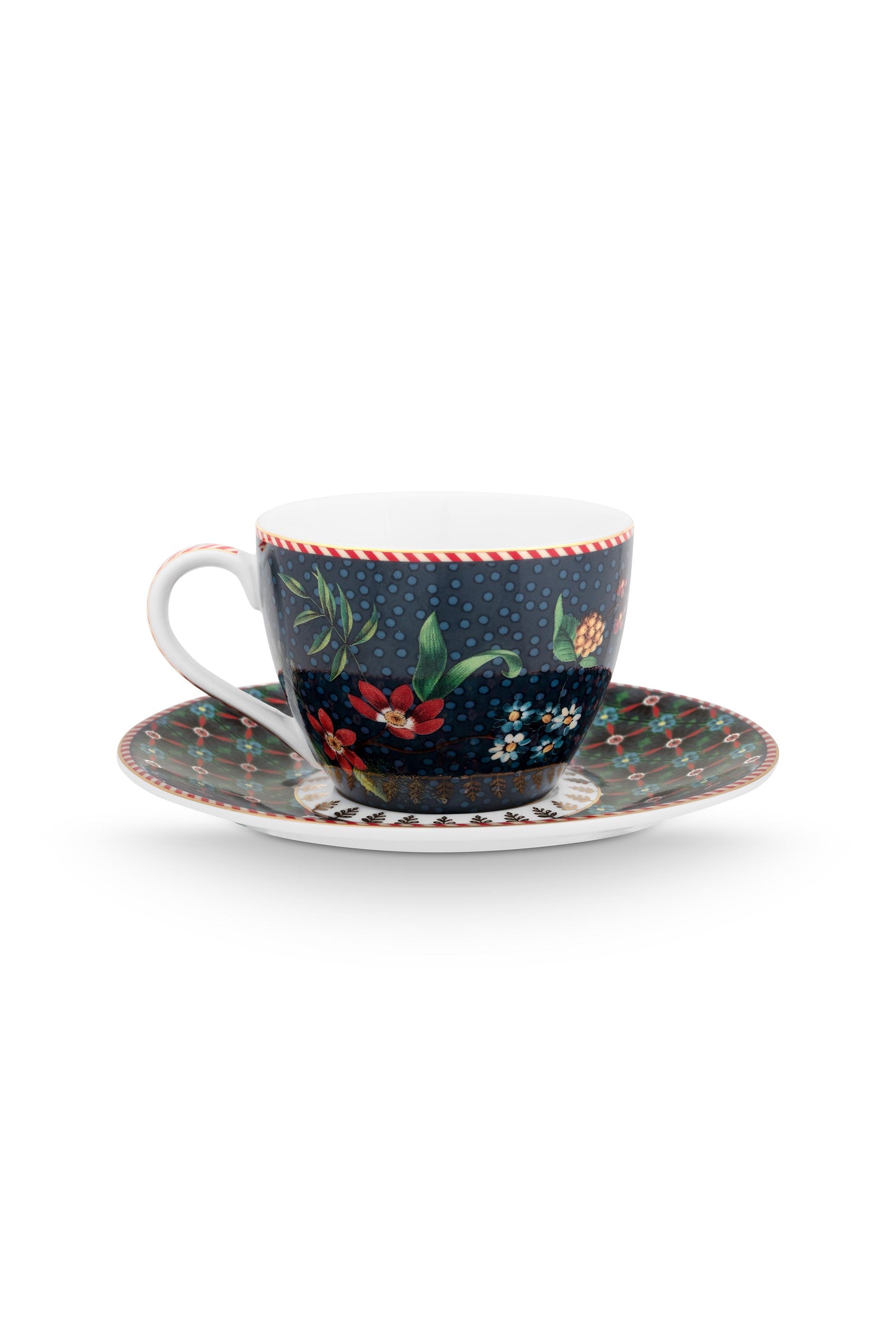 Espresso Cup and Saucer Berry Blues Blue 120ml