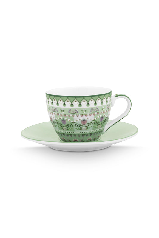 Espresso Cup and Saucer Lily & Lotus Moon Delight Light Green 120ml
