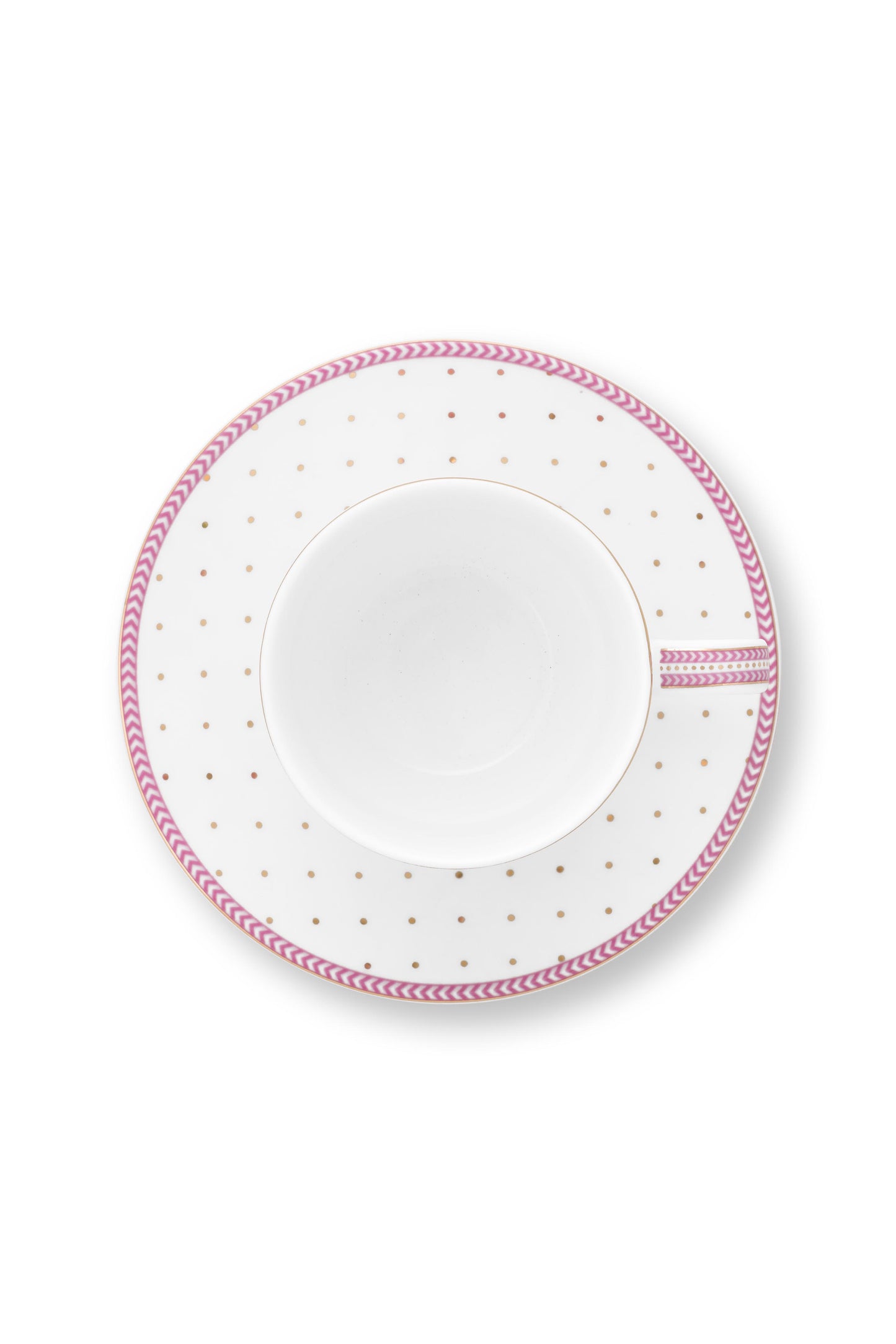 Espresso Cup & Saucer Jolie Dots Gold Pink 120ml