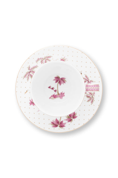 Cup & Saucer Jolie Dots Gold Pink 280ml