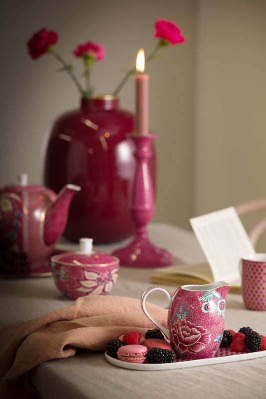 Jug Small Flower Festival Dark Pink 250ml