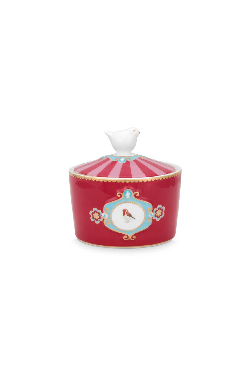 Sugar Bowl Love Birds Medallion Red-Pink 300ml