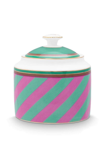 Sugar Bowl Pip Chique Stripes Pink-Green 550ml