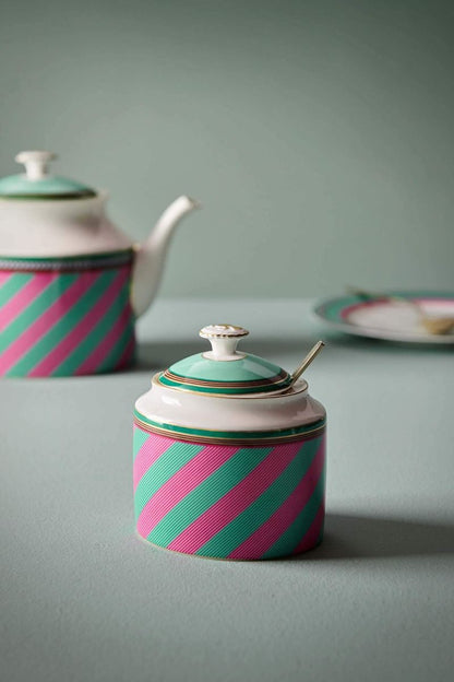 Sugar Bowl Pip Chique Stripes Pink-Green 550ml