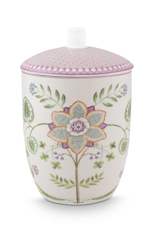 Storage Jar Lily & Lotus Off White 1.5ltr
