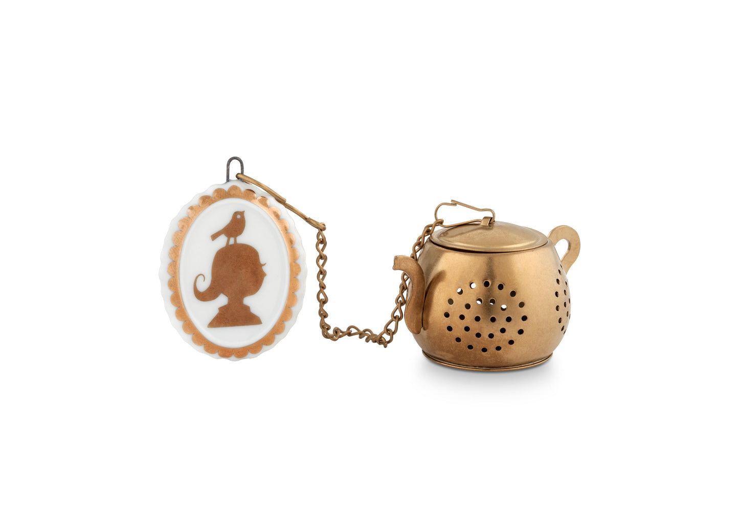 Tea Infuser Medallion Royal White