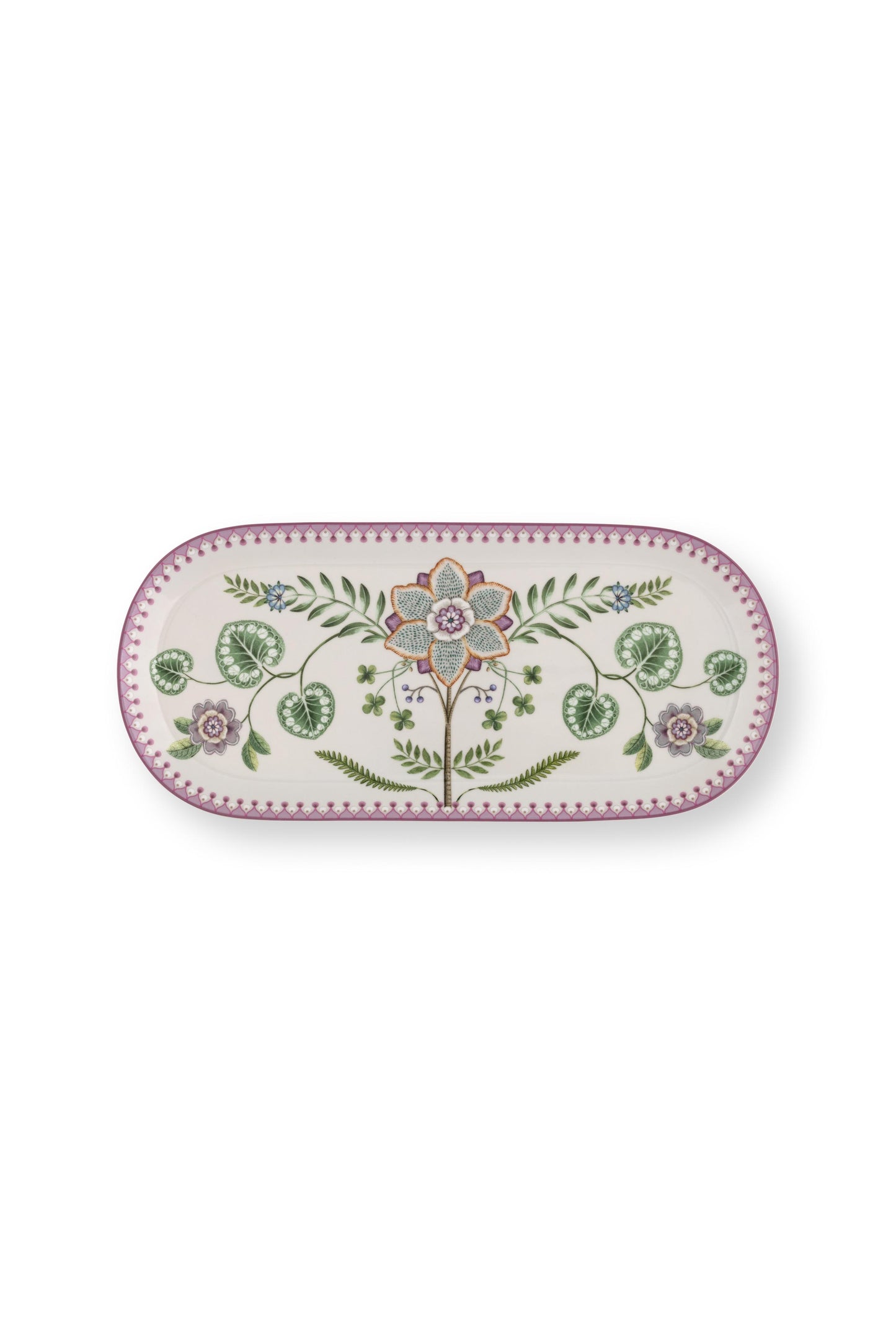 Serving Platter Lily & Lotus Off White 33.3x15.5cm