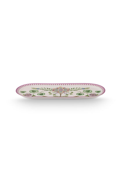 Serving Platter Lily & Lotus Off White 33.3x15.5cm