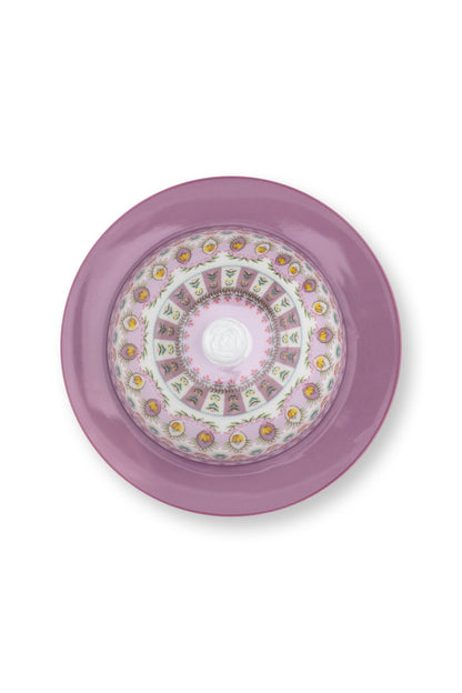 Butter Dish Round Lily & Lotus Moon Delight Multi 17x8cm