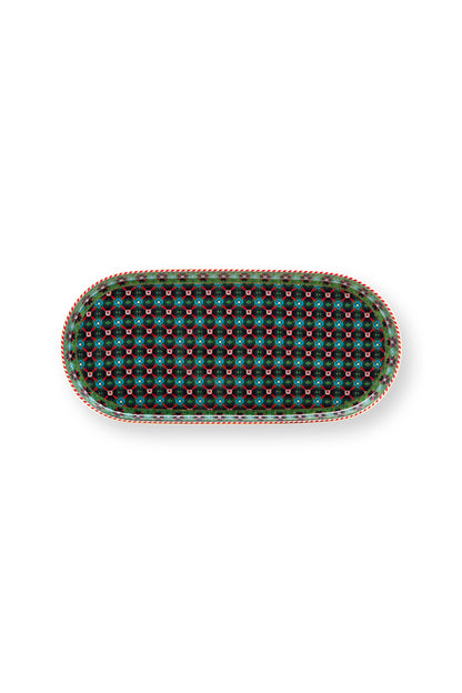 Sugar & Creamer Plate Clover Green 25x12cm