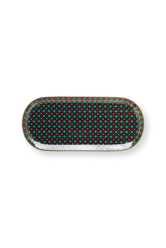 Small Platter Clover Green 33.3x15.5cm