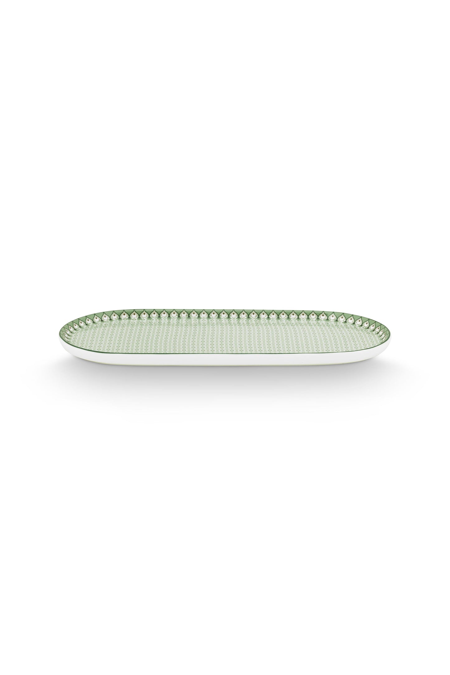 Plate Sugar and Creamer Lily & Lotus Tiles Light Green 25x12cm