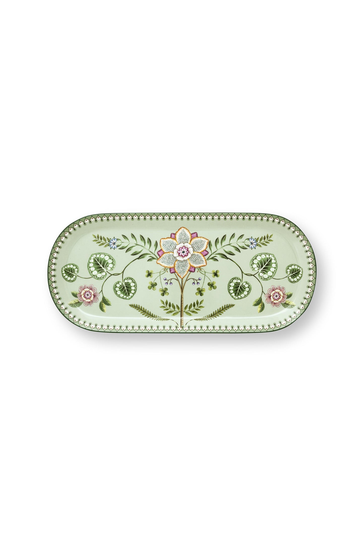 Cake Tray Lily & Lotus Light Green 33.3x15.5cm