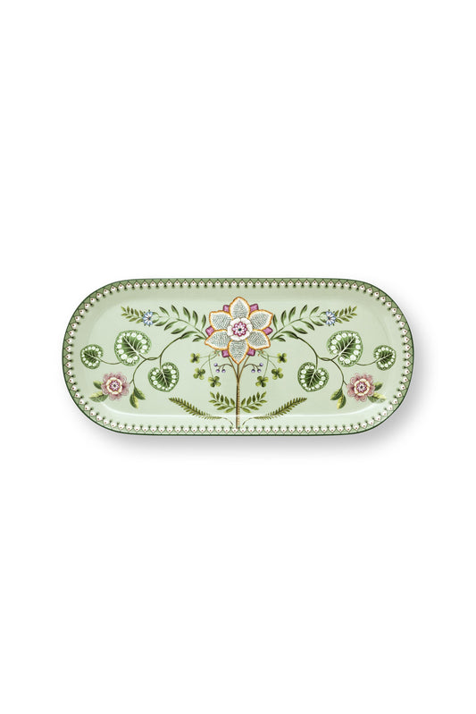 Cake Tray Lily & Lotus Light Green 33.3x15.5cm
