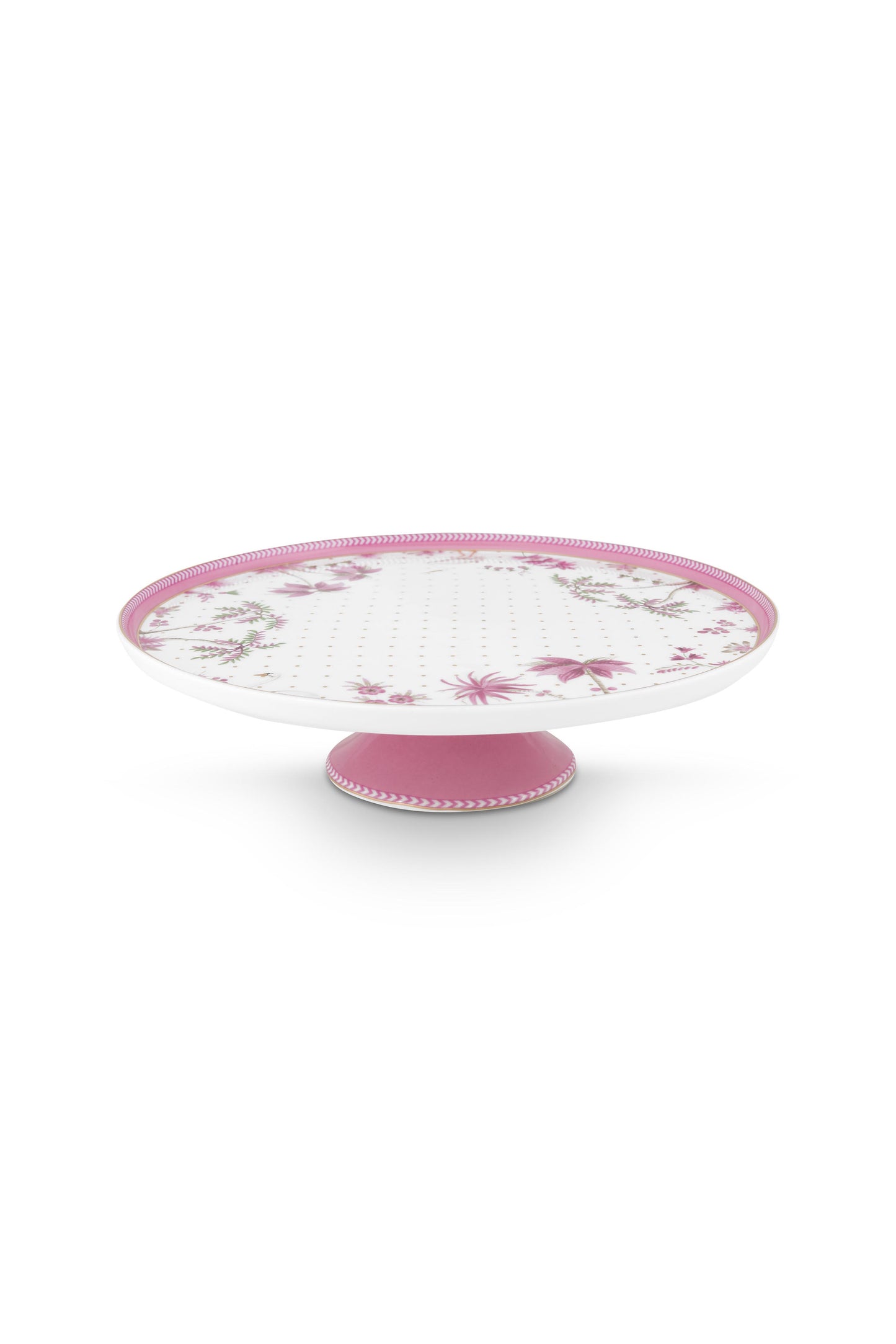 Cake Stand Jolie Dots Gold Pink 21cm