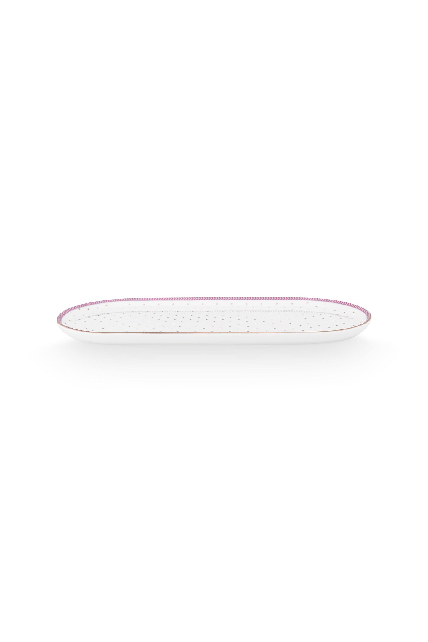 Plate Sugar & Creamer Jolie Dots Gold Pink 25x12cm