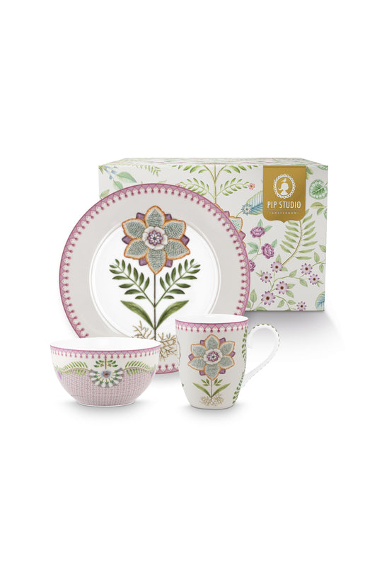 Gift Set of 3 Breakfast Set Lily & Lotus