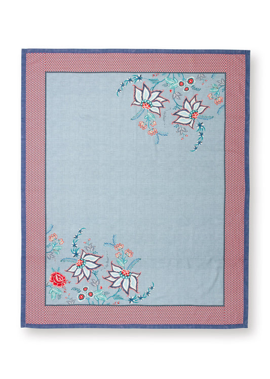 Table Cloth Flower Festival Blue 150x300cm