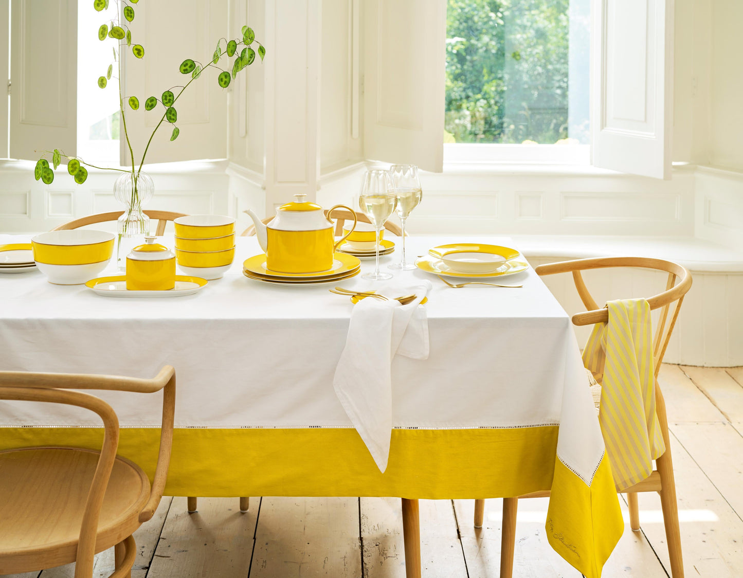 Table Cloth Pip Chique Yellow 160x310cm