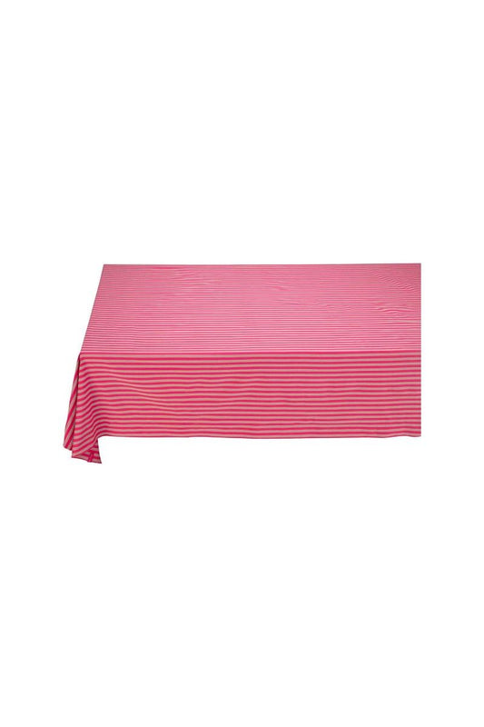 Tablecloth Stripes Pink 160x250cm