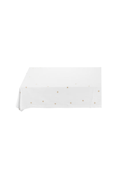 Tablecloth Embroidery Stars Gold 160x250cm