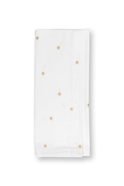 Tablecloth Embroidery Stars Gold 160x250cm