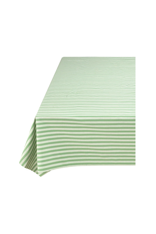Table Cloth Stripes Light Green 160x250cm
