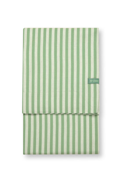 Table Cloth Stripes Light Green 160x250cm