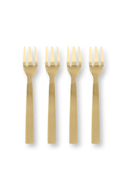 Gift Set of 4 Cake Forks Enamelled Berry Blues 14.5cm