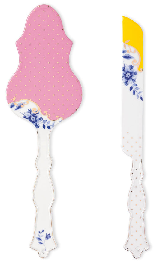 Gift Set of 2 Cake Server Cake Knife Royal