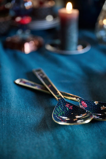 Gift Set of 2 Salad Server Enamelled Berry Blues 25cm