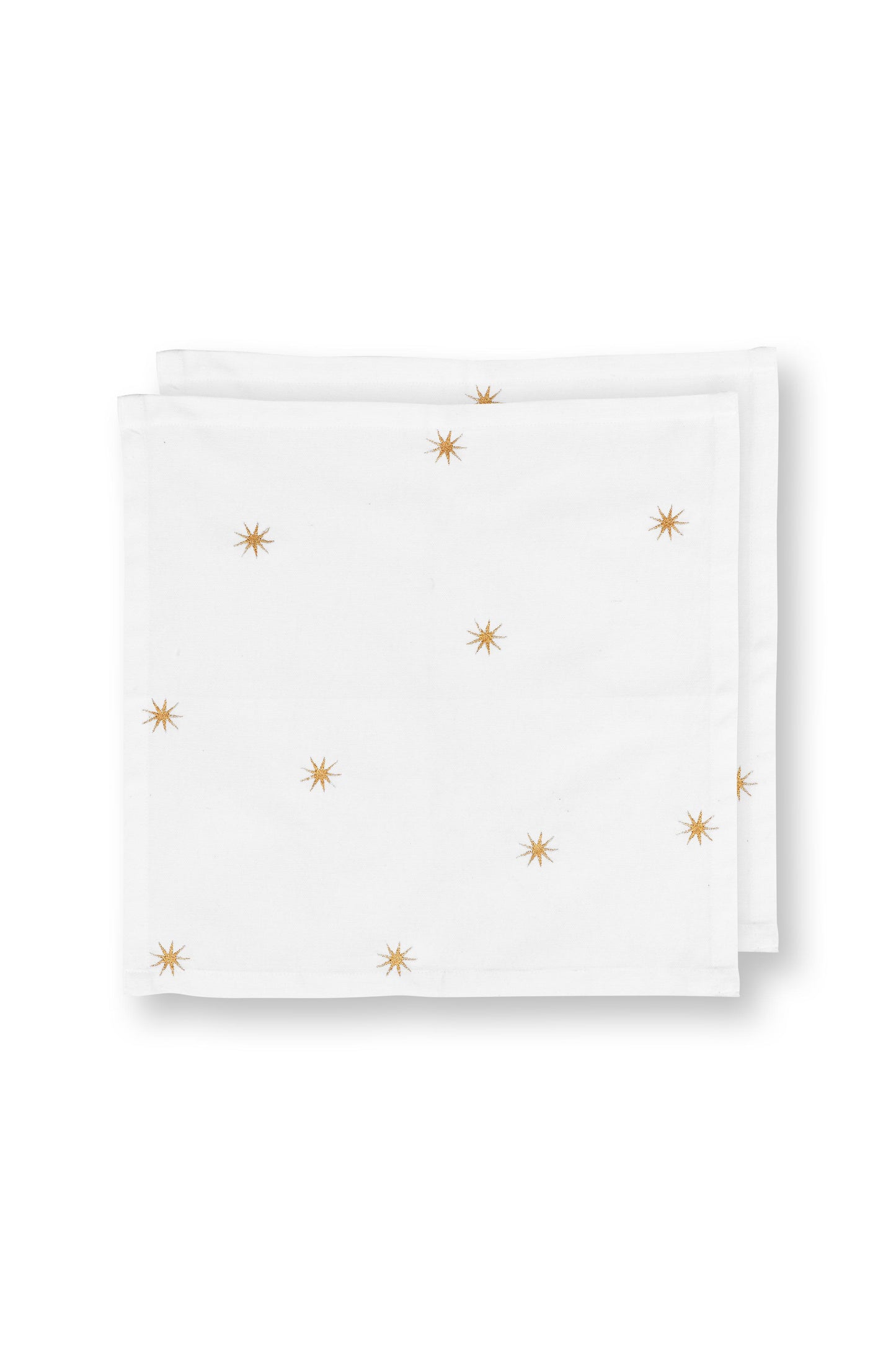 Set/2 Napkin Embroidery Stars Gold 40x40cm