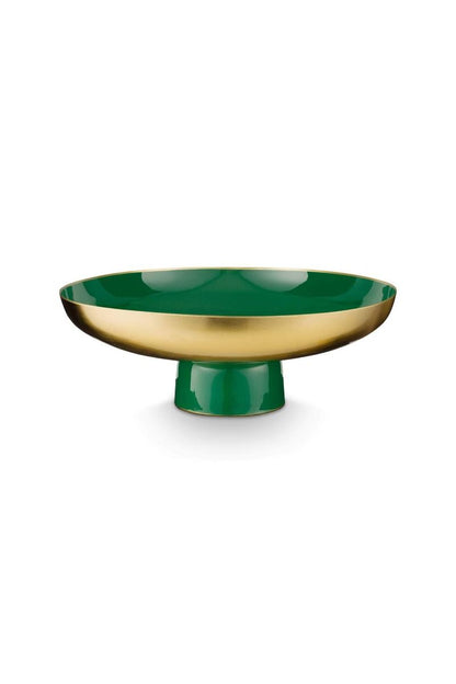 Low Tray Metal Dark Green 35x12.5cm