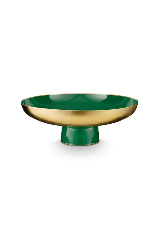 Low Tray Metal Dark Green 35x12.5cm