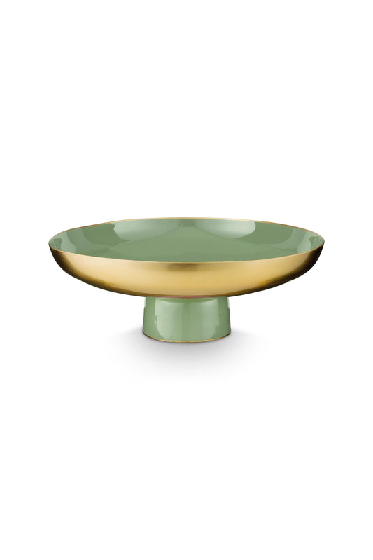 Low Tray Metal Mid Green 35x12.5cm