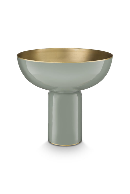 High Tray Metal Green 24x23cm