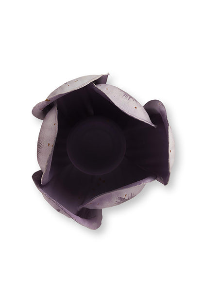 Gift Set of 2 Tulip Candle Holders Metal Lilac